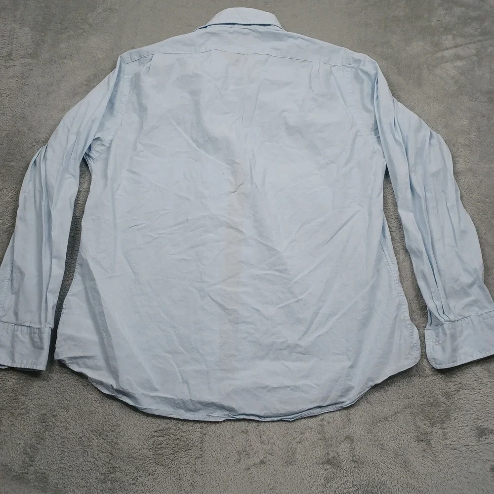 Polo Ralph Lauren Shirt Mens XL Blue Slim Fit Button Up Long Sleeve Preppy